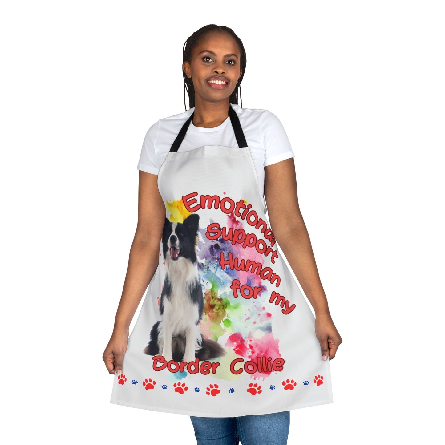 Emotional Support Human for my border Collie Apron