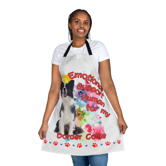 Emotional Support Human for my border Collie Apron