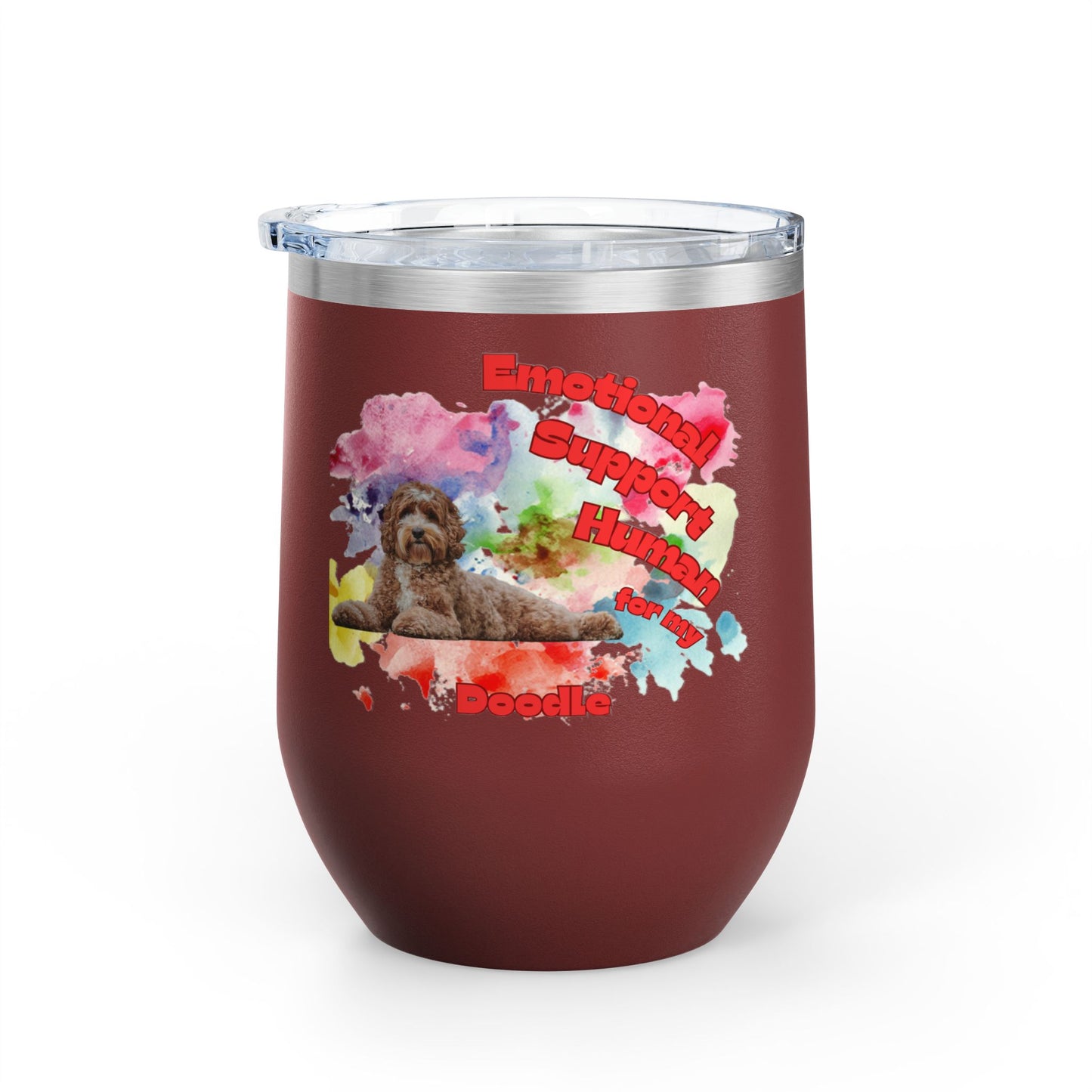 Emotional Support Human for my Doodle dog Wine Chiller