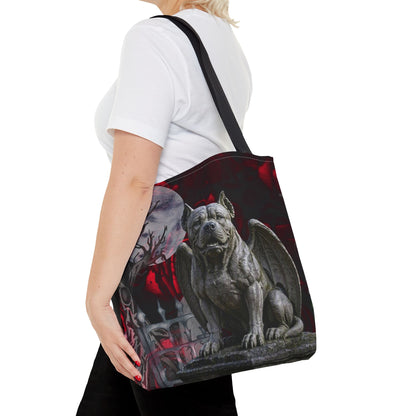 Pitbull Angelic Gargoyle Protector Tote Bag