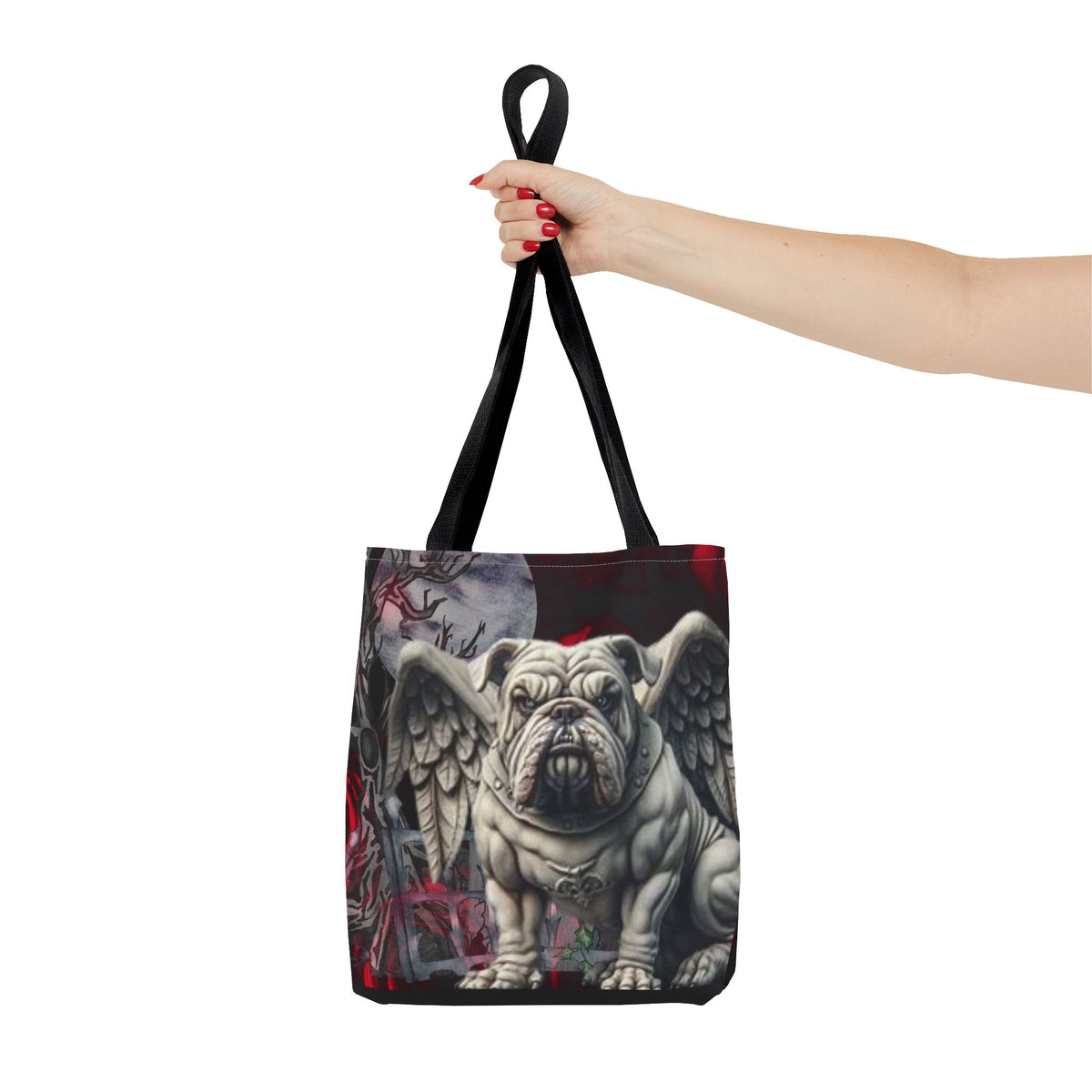 American Bulldog Angelic Gargoyle Protector Tote Bag