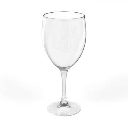 Golden Retriever Engraved Wine Glass