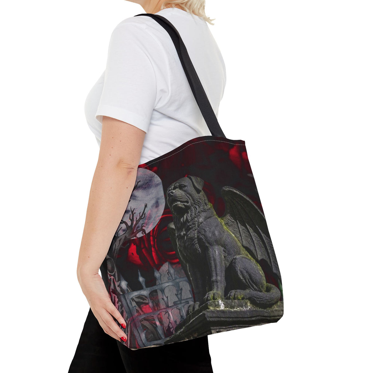 Rottweiler Angelic Gargoyle Protector Tote Bag