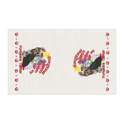 Emotional Support Human Yorkshire Terrier Tea Towels | Perfect for Dog Lovers | Unique Kitchen Decor