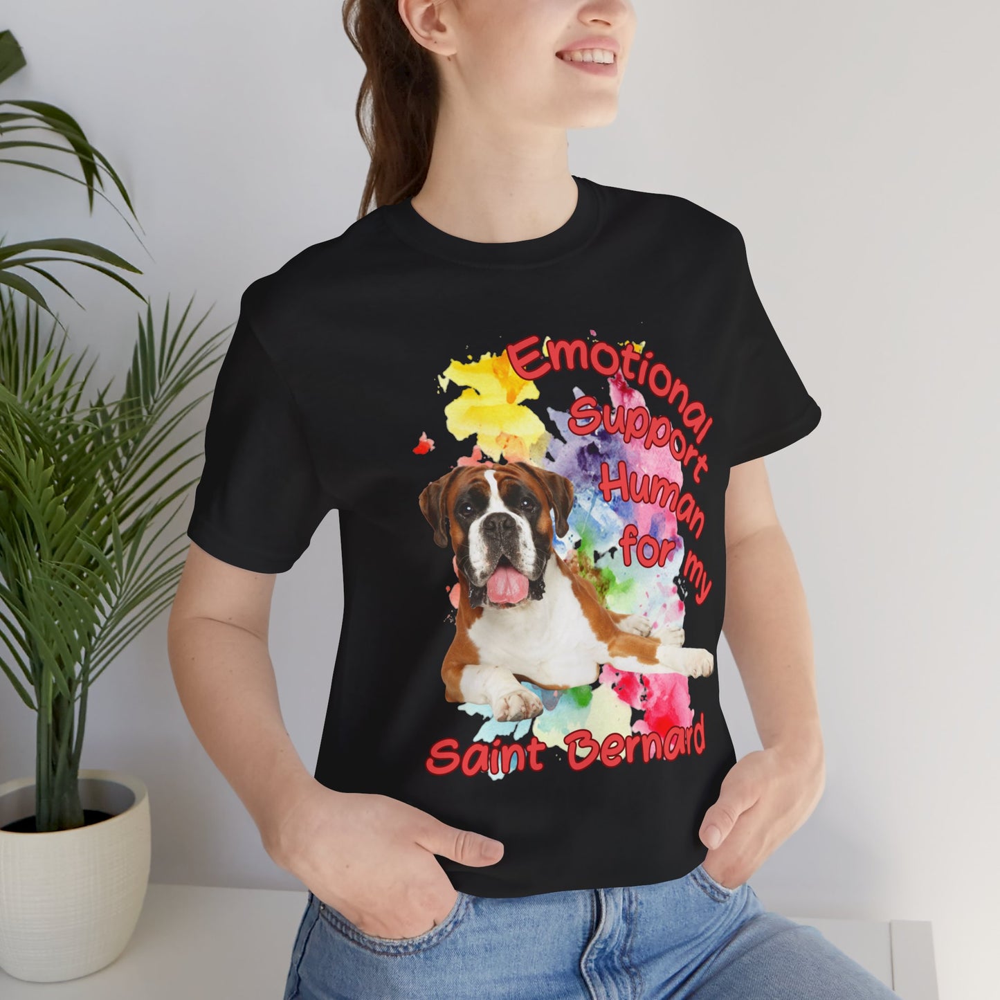 Emotional Support Human Saint Bernard Tee