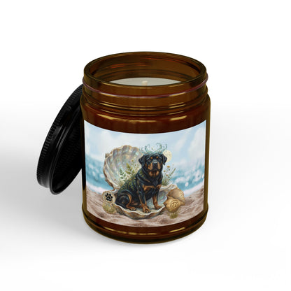 Cancer Zodiac Rottweiler Elements Text-Free Luxury Scented Soy Candle