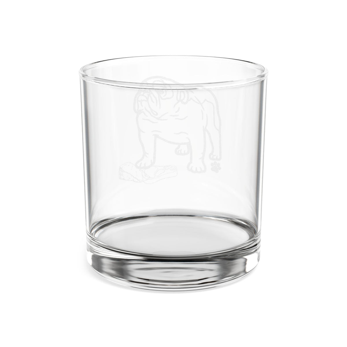Engraved Bulldog Pint Glass - 16 oz Etched Beer Glass