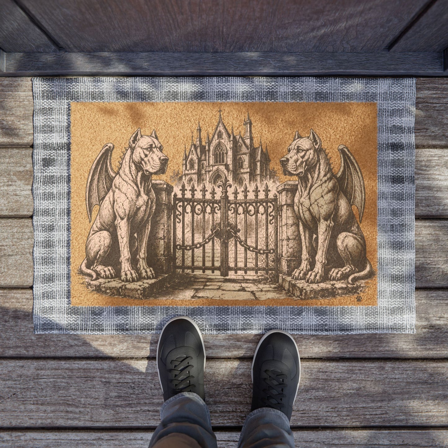 Great Dane Gargoyle Angel Gothic Protector Welcome Mat