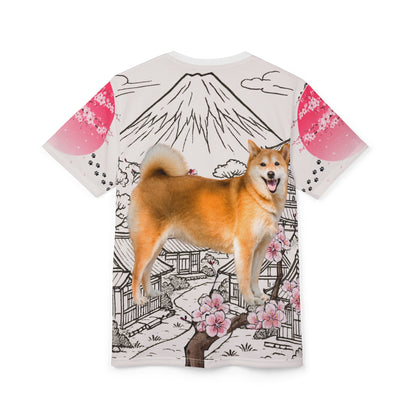 Shiba Inu Cherry Blossom  Unisex Tee