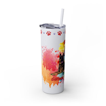 Emotional Support Human for my German Shepherd Skinny Tumbler