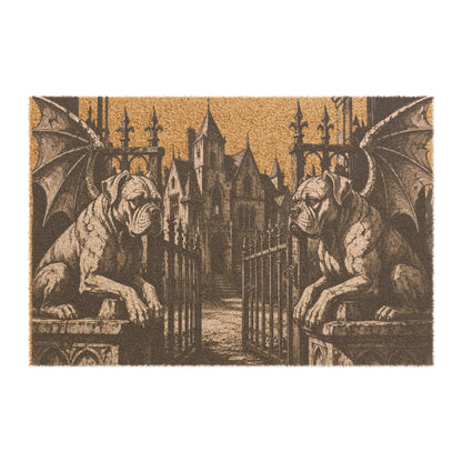 Boxer Gargoyle Angel Gothic Protector Welcome Mat