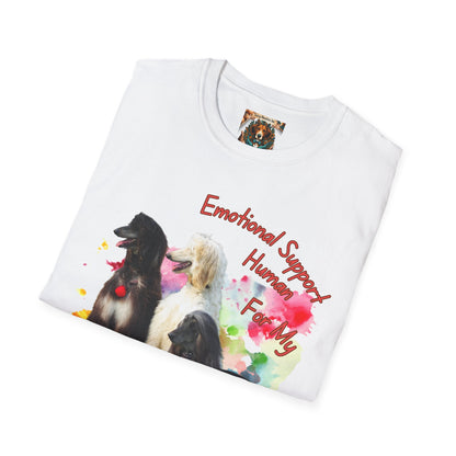 Afghan Hound Emotional Support Human T-shirt
