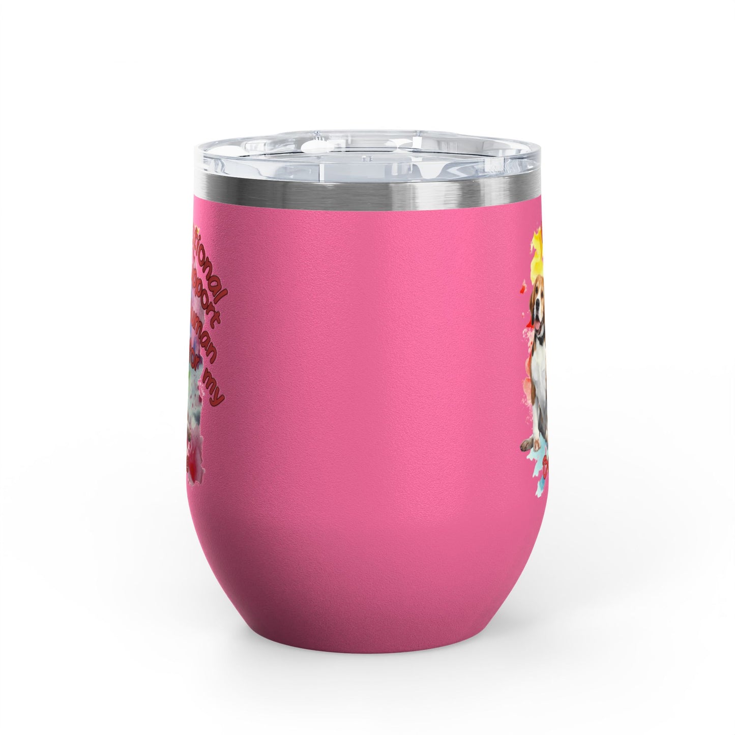 Emotional Support Human for My Beagle Wine Tumbler