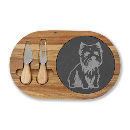 West Highland Terrier Engraved Charcuterie Board, Dog Lover Cheese Board & Serving Platter