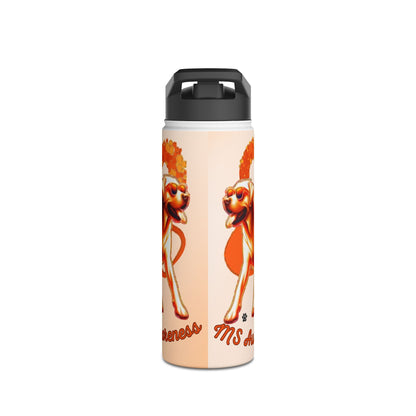 Labrador Retriever "Lean on Me" MS Awareness Stainless Steel Water Bottle