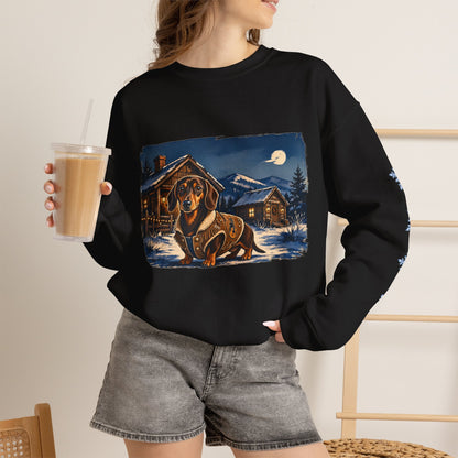 Smooth Coat Dachshund Smoky Mountain Christmas Sweatshirt