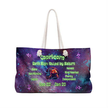 Celestial Zodiac Capricorn as Shiba Inu Weekender Bag - Dog Breed Zodiac