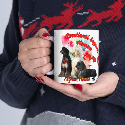 Emotional Support Human Afghan Hound Ceramic Mug,