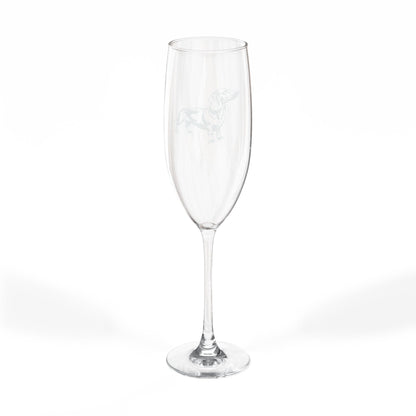 Dachshund Smooth Engraved Champagne Flute