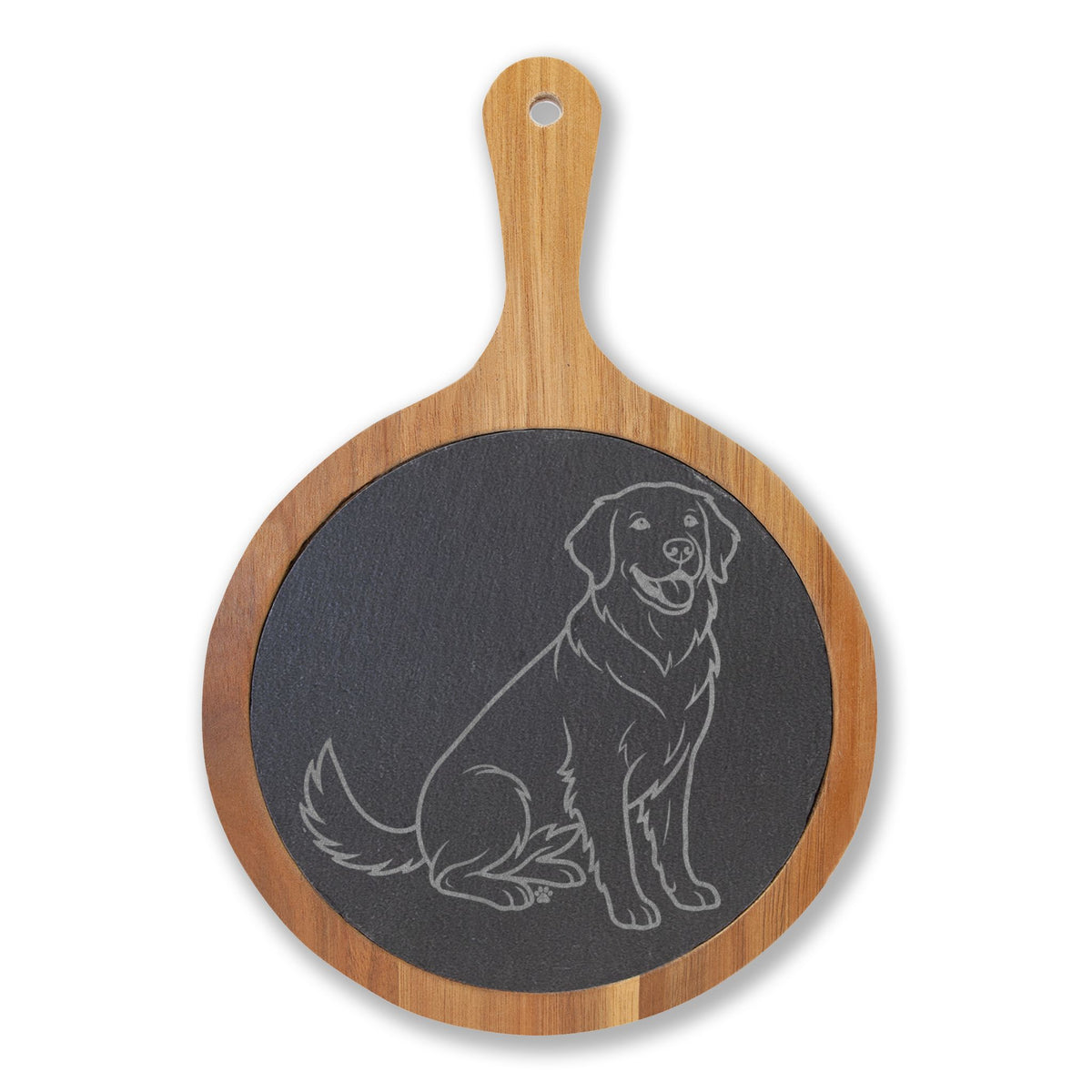 Golden Retriever Engraved Charcuterie Board, Dog Lover Cheese Board & Serving Platter