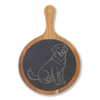 Golden Retriever Engraved Charcuterie Board, Dog Lover Cheese Board & Serving Platter
