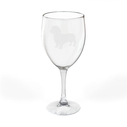 Dachshund Wire Hair Engraved Wine Glass