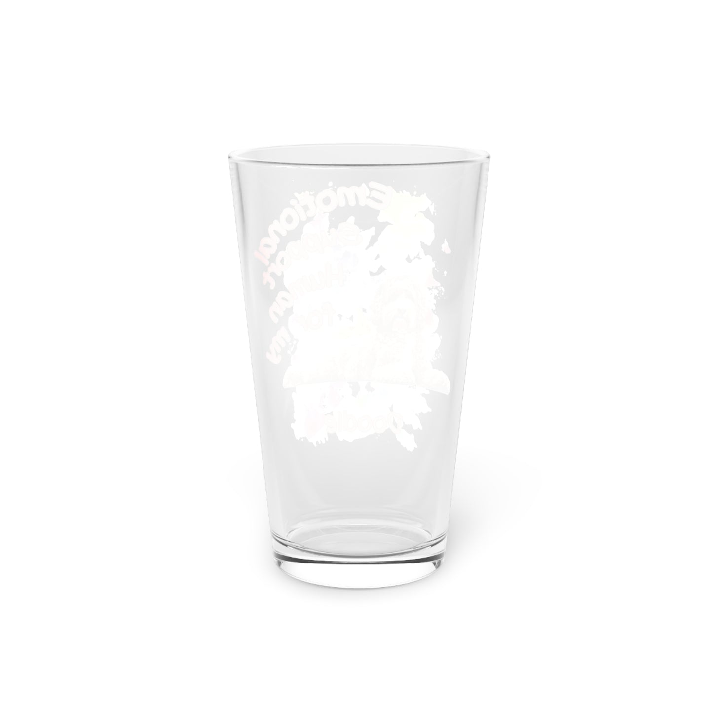 Emotional Support Human for my Doodle Dog Clear Pint Glass