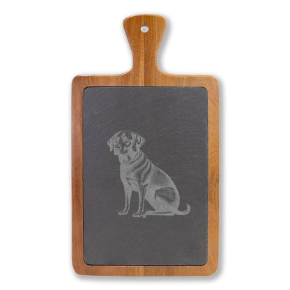 Black Lab Engraved Charcuterie Board, Dog Lover Cheese Board & Serving Platter