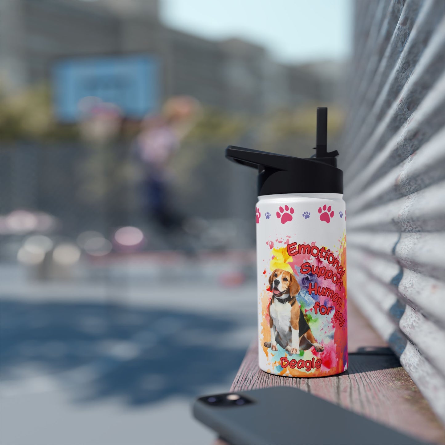Emotional Support Human for my Beagle Water Bottle