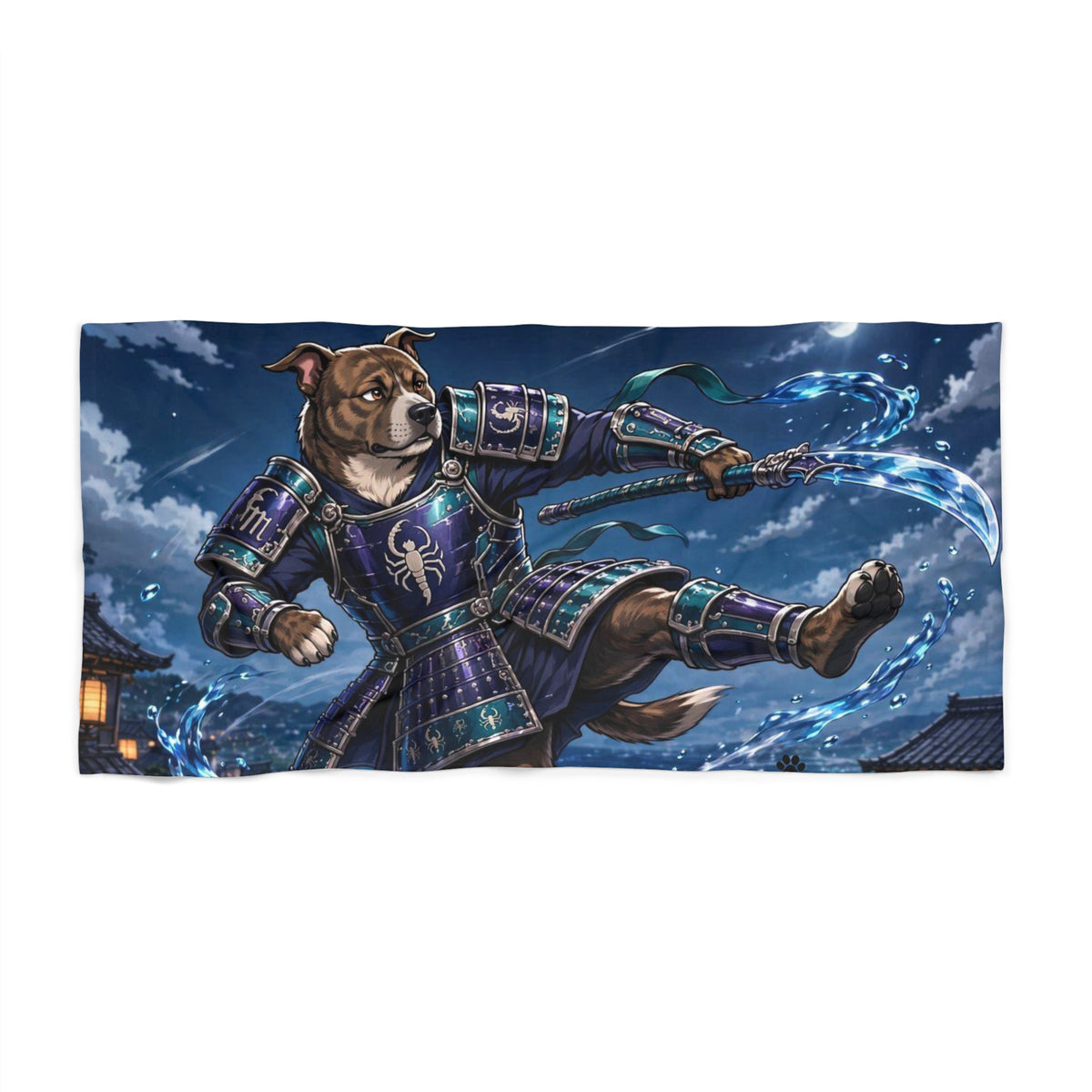 Scorpio Pitbull Warrior Beach Towel