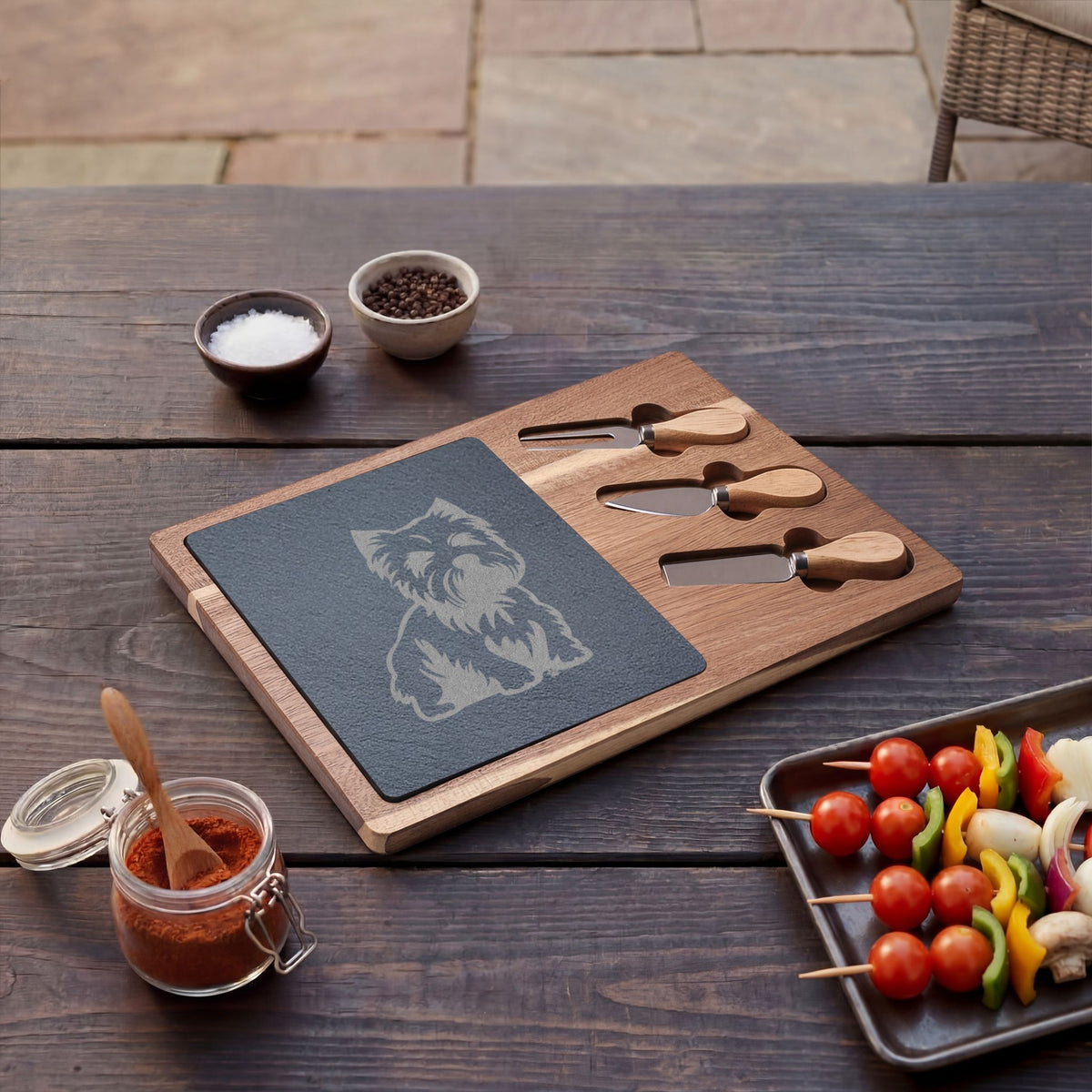 West Highland Terrier Engraved Charcuterie Board, Dog Lover Cheese Board & Serving Platter