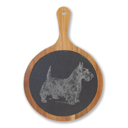 Scottish Terrier Engraved Charcuterie Board, Dog Lover Cheese Board & Serving Platter