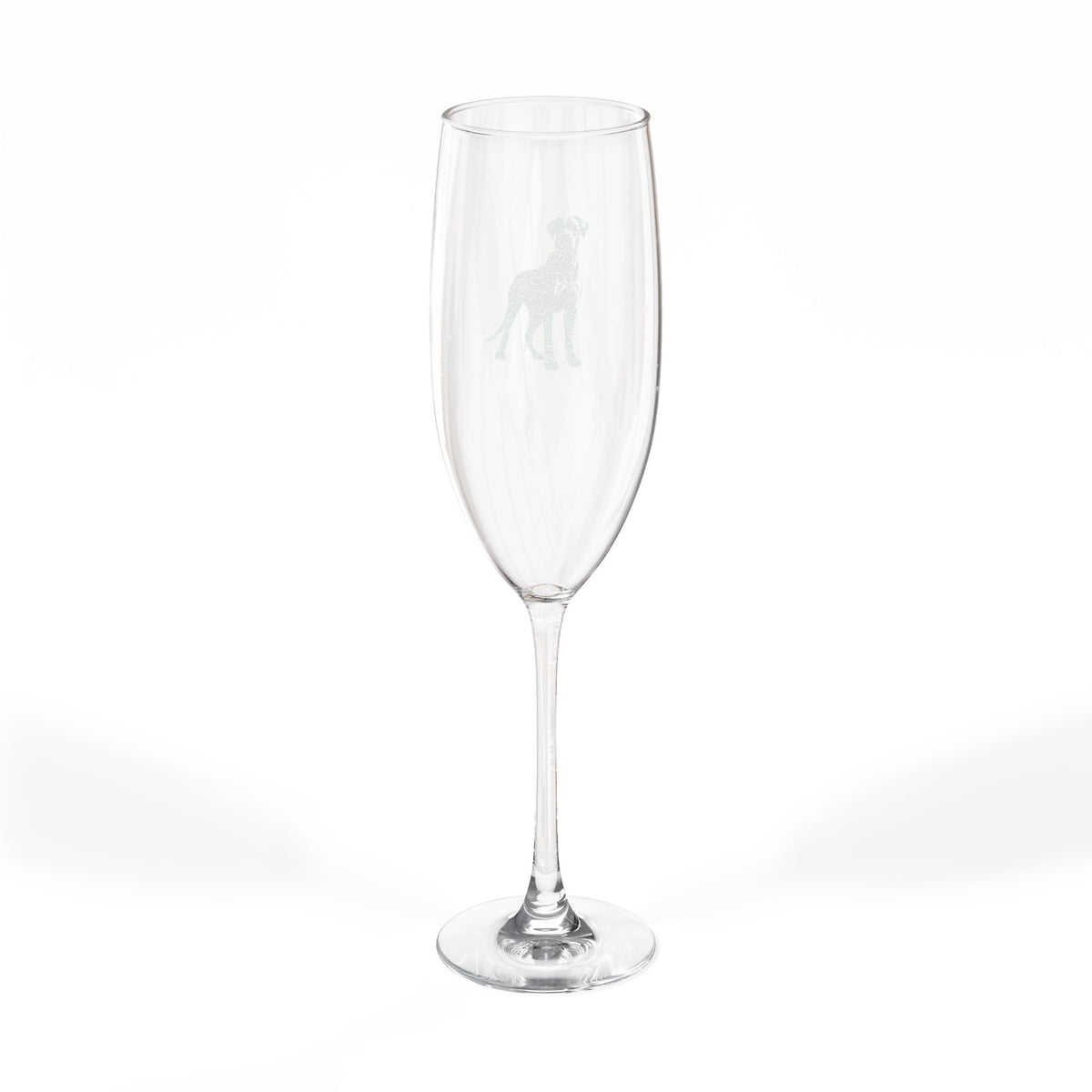 Great Dane Engraved Champagne Flute