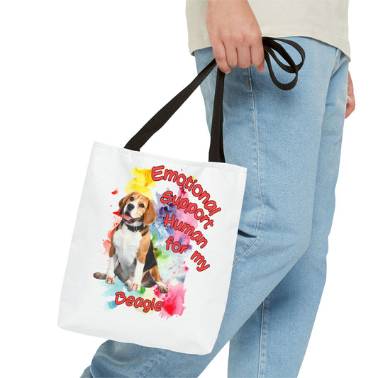 Emotional Support Human for my Beagle Tote Bag