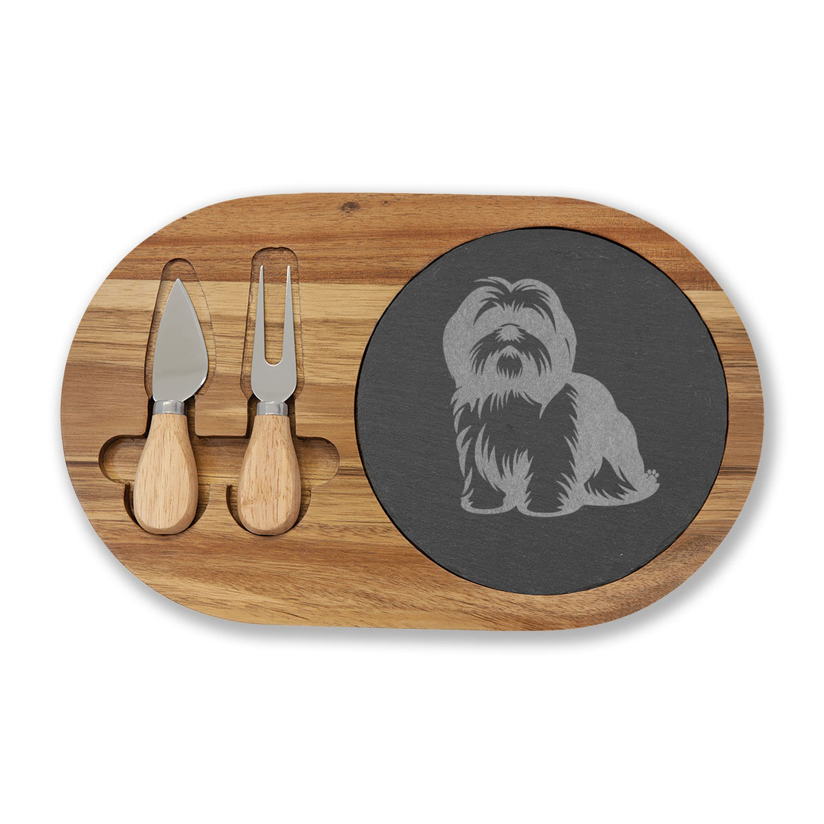 Shih Tzu Engraved Charcuterie Board, Dog Lover Cheese Board & Serving Platter
