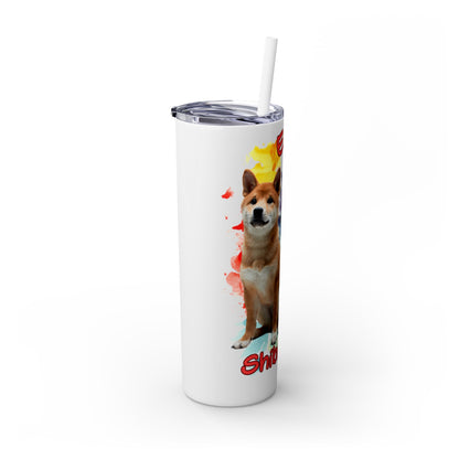Emotional Support Human for my Shiba Inu Skinny Tumbler