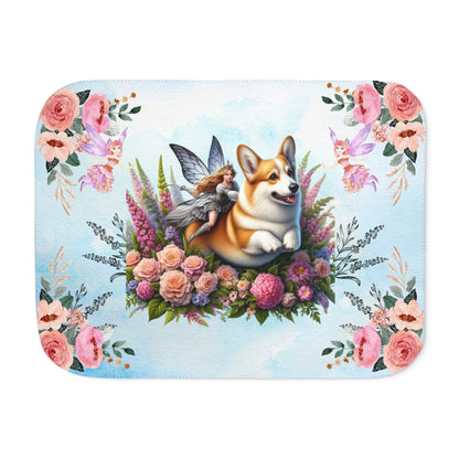 Corgi Fairytale Sherpa Blanket, Two Colors