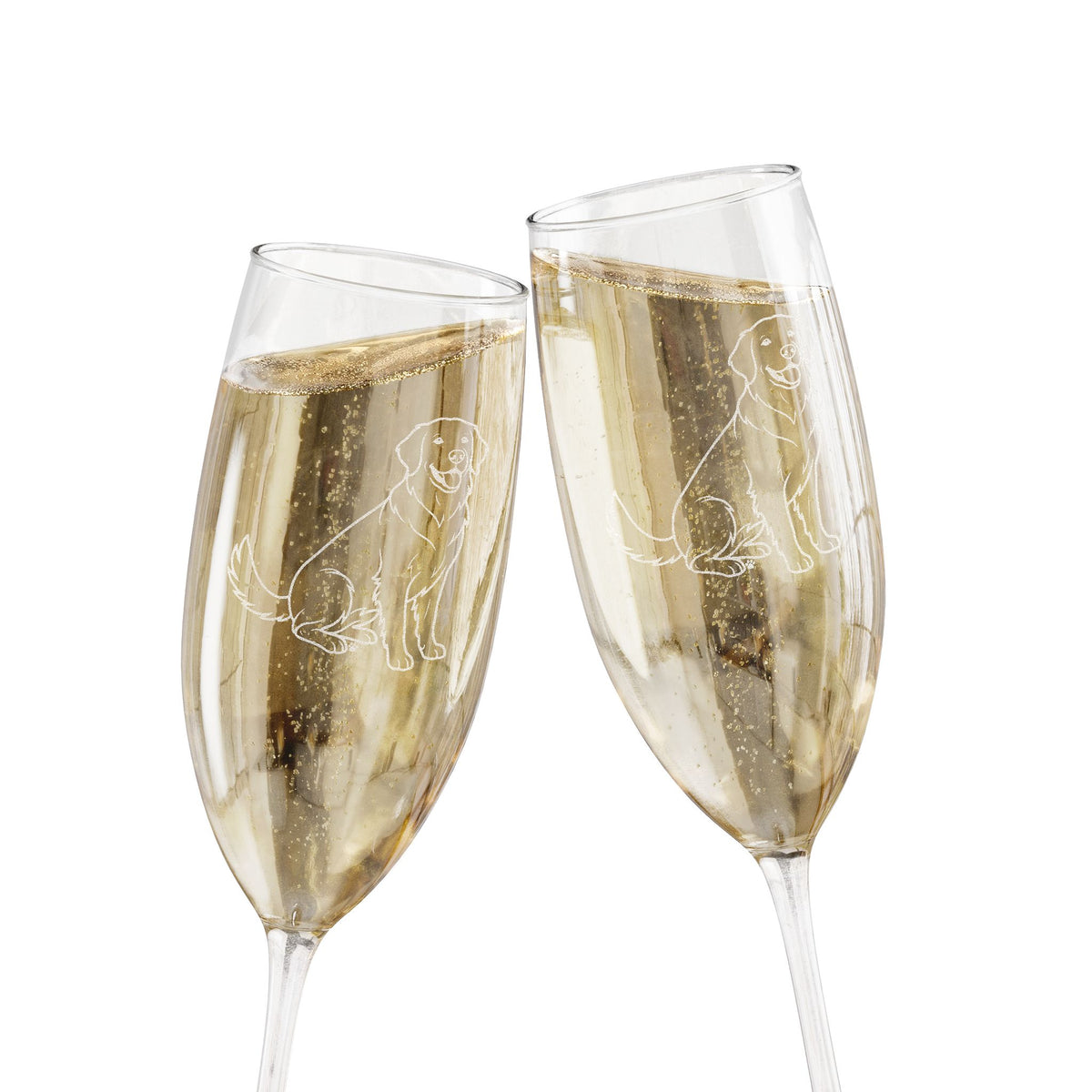 Golden Retriever Engraved Champagne Flute