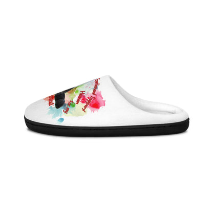 Emotional Support Human  Women's Indoor Slippers - Afghan Hound Design