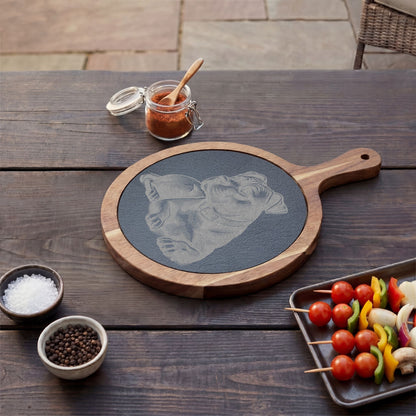 Pitbull Engraved Charcuterie Board, Dog Lover Cheese Board & Serving Platter