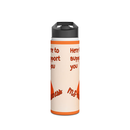 MS Awareness German Shepherd "Here to support you" Stainless Steel Water Bottle, Standard Lid