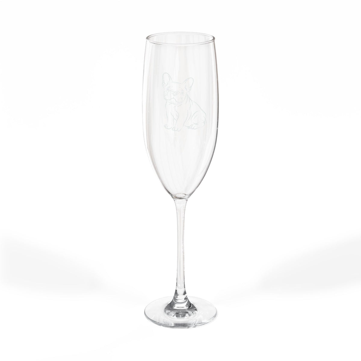 French Bulldog Engraved Champagne Flute