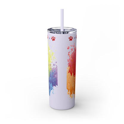 Emotional Support Human for my Corgi Skinny Tumbler with Straw