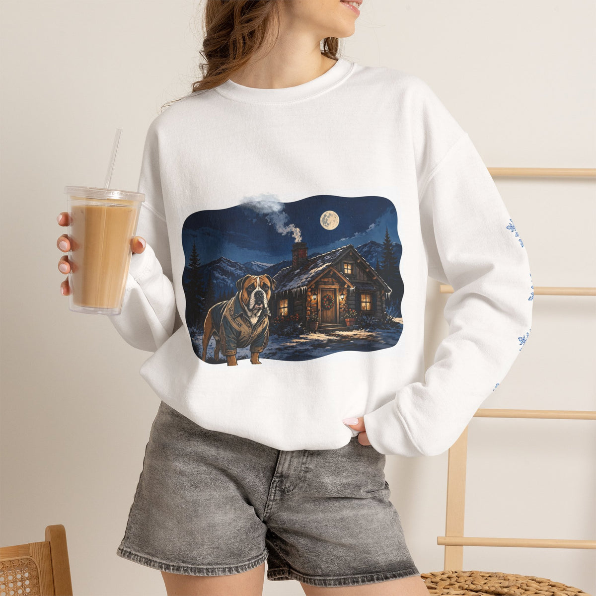 American Bulldog Smoky Mountain Christmas Sweatshirt