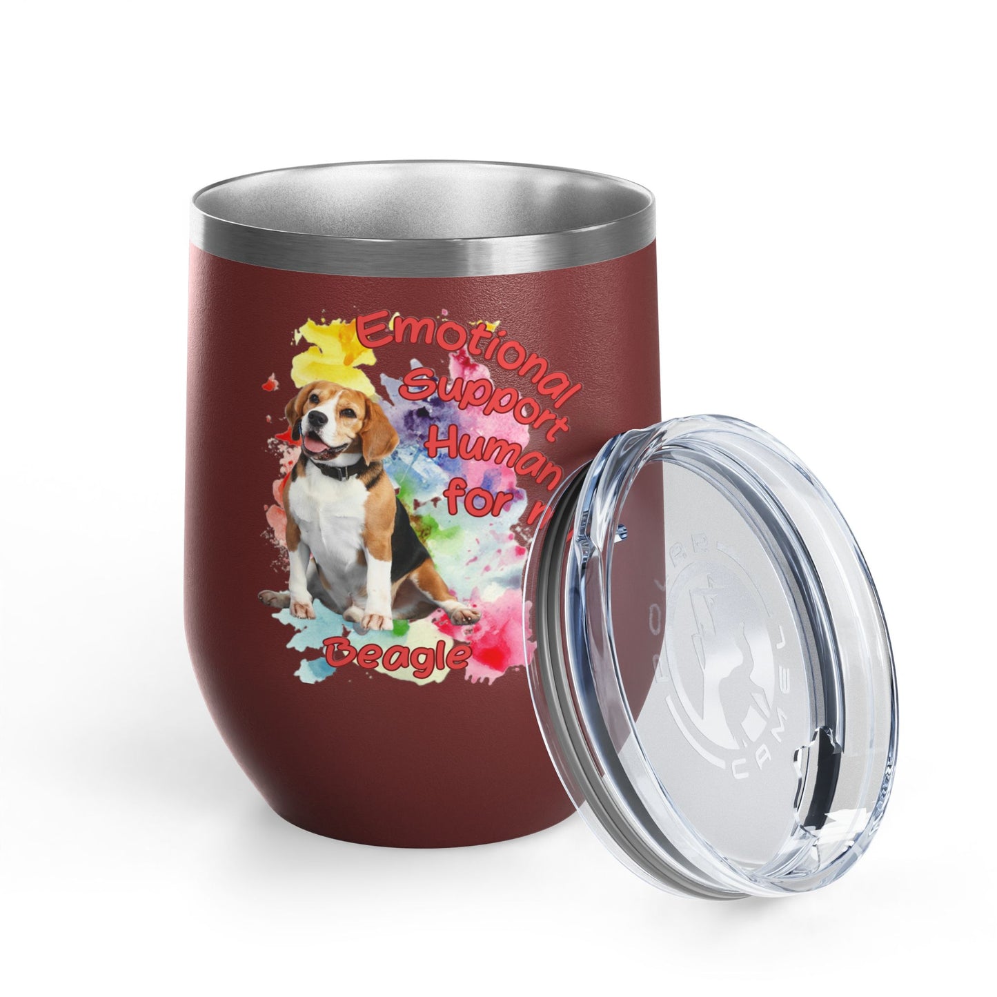 Emotional Support Human for My Beagle Wine Tumbler