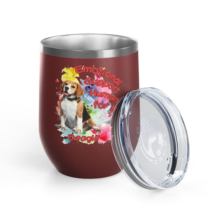Emotional Support Human for My Beagle Wine Tumbler
