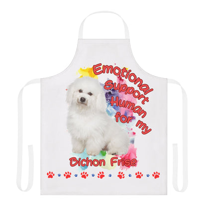 Emotional Support Human for My Bichon Frise Apron