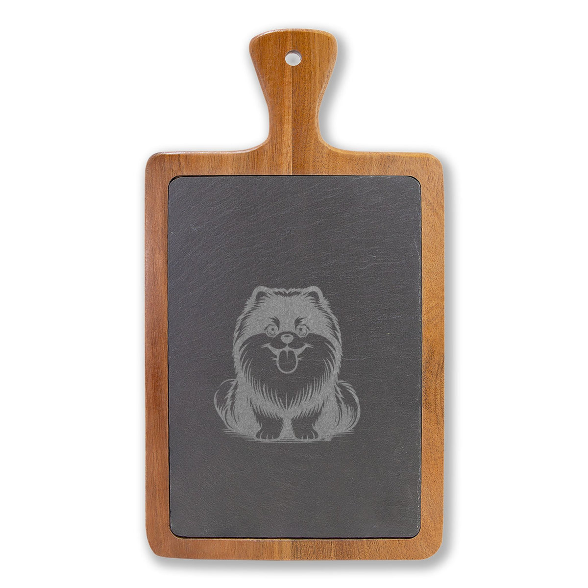 Pomsky Engraved Charcuterie Board, Dog Lover Cheese Board & Serving Platter