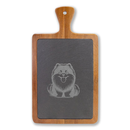 Pomsky Engraved Charcuterie Board, Dog Lover Cheese Board & Serving Platter