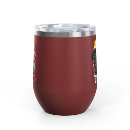 Emotional Support Human for my Dachshund Smooth Hair Wine Tumbler